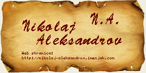 Nikolaj Aleksandrov vizit kartica